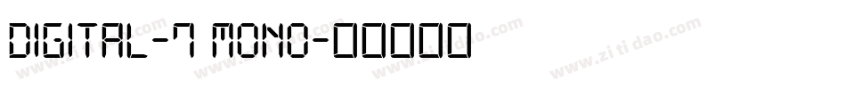 Digital-7 Mono字体转换